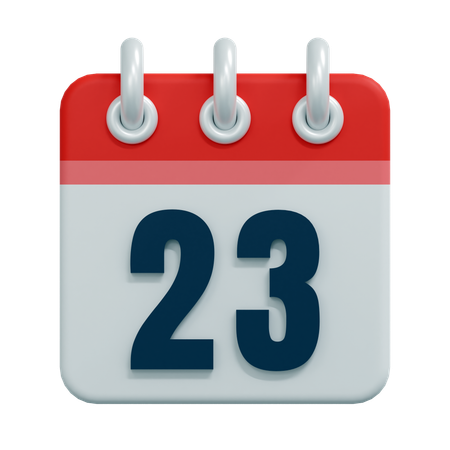 Free 23 Date  3D Icon