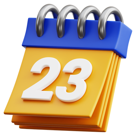 Free 23 fecha  3D Icon