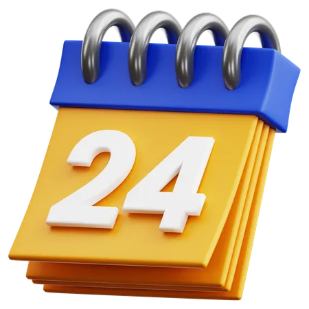 Free 24 fecha  3D Icon