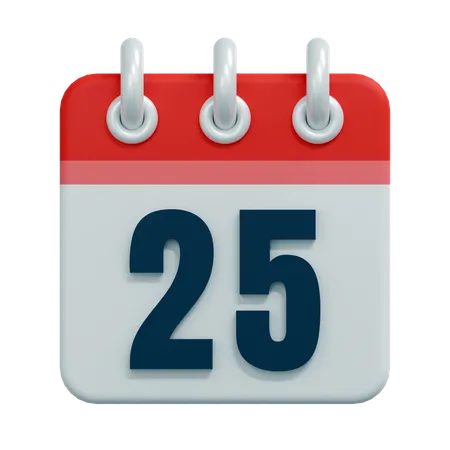 Free 25 Date  3D Icon