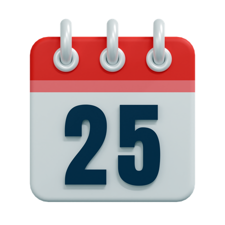 Free 25 Date  3D Icon