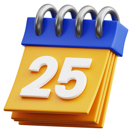 Free 25 fecha  3D Icon