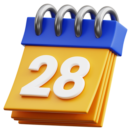 Free 28 fecha  3D Icon