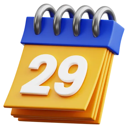 Free 29 date  3D Icon