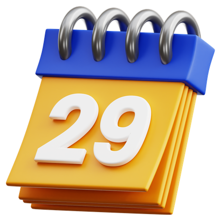 Free 29. Datum  3D Icon