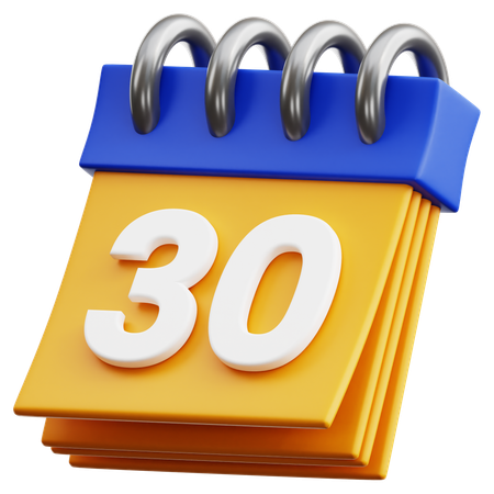 Free 30日  3D Icon