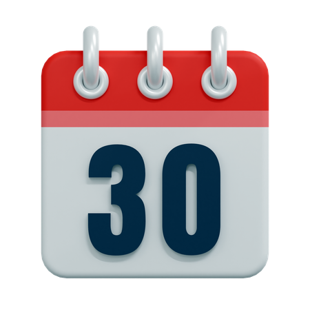 Free 30 Date  3D Icon