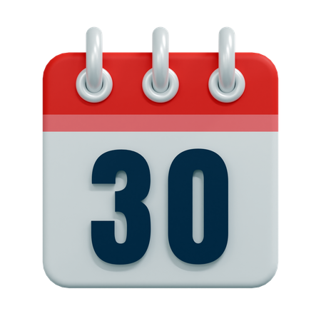 Free 30 Date  3D Icon