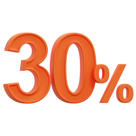 Free 30 Percent  3D Icon