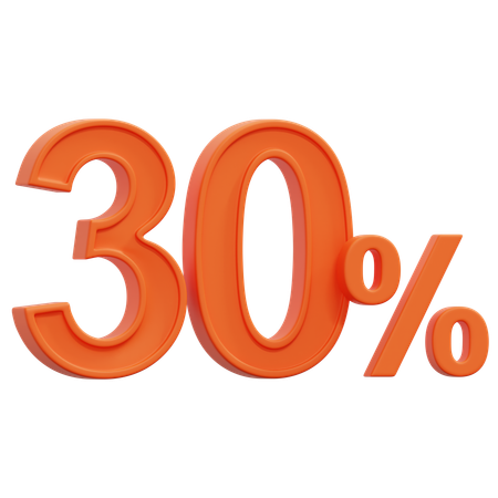 Free 30 Percent  3D Icon