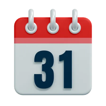 Free 31 Date  3D Icon