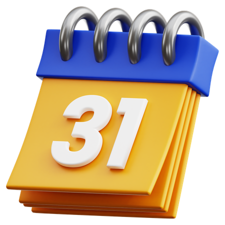 Free 31. Datum  3D Icon