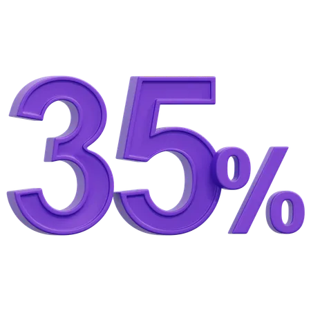 Free 35 Percent  3D Icon