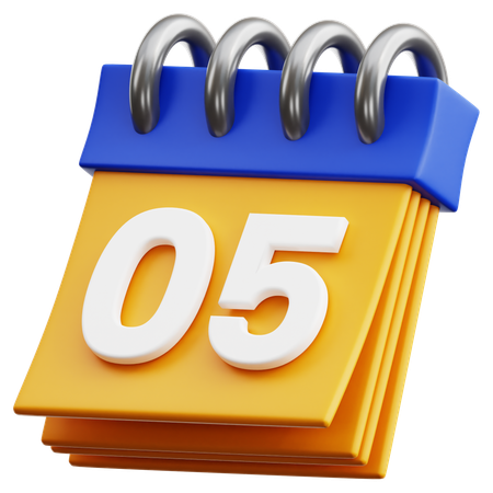 Free 5 Date  3D Icon