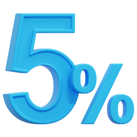 Free 5%  3D Icon
