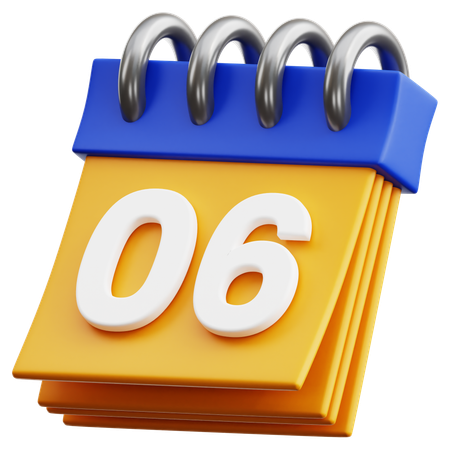 Free 6 Date  3D Icon