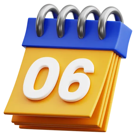 Free 6 Date  3D Icon