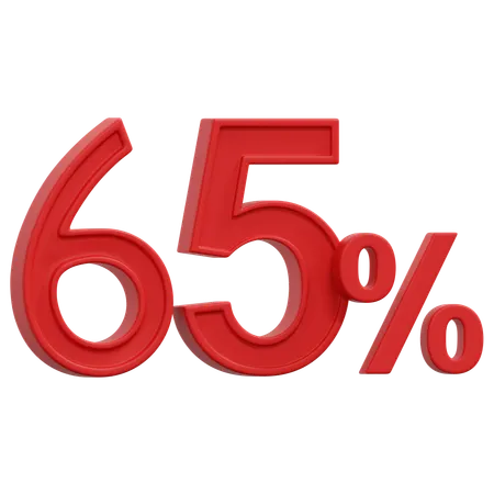 Free 65 Percent  3D Icon