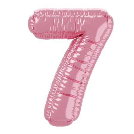 Free 번호 7  3D Icon