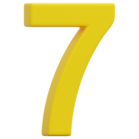 Free 7 Number  3D Icon