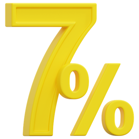 Free 7 Percent  3D Icon