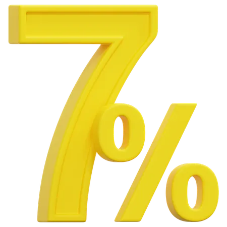 Free 7 Percent  3D Icon