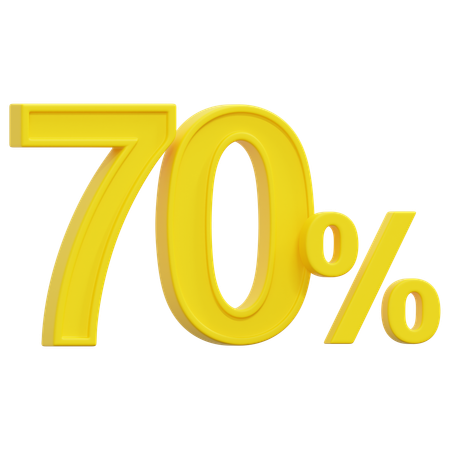 Free 70 Percent  3D Icon