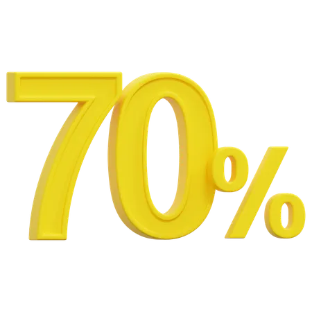 Free 70 Percent  3D Icon