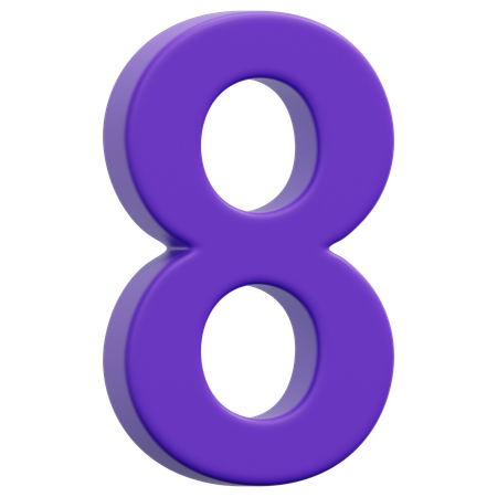 Free Numero 8  3D Icon