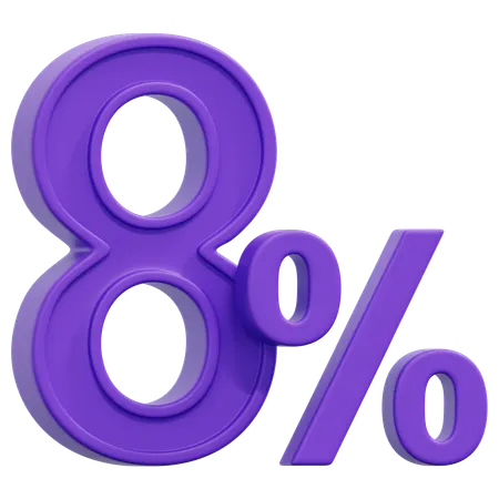 Free 8 Percent  3D Icon