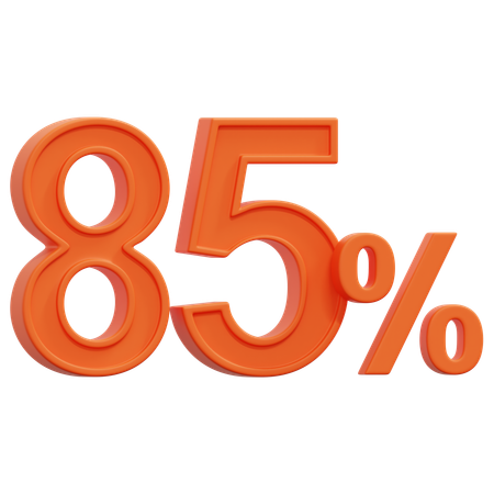 Free 85 Percent  3D Icon