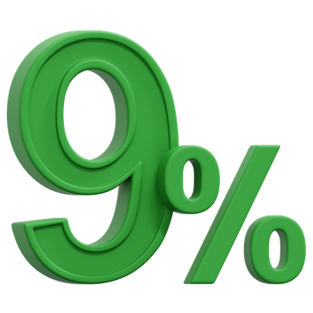 Free 9%  3D Icon