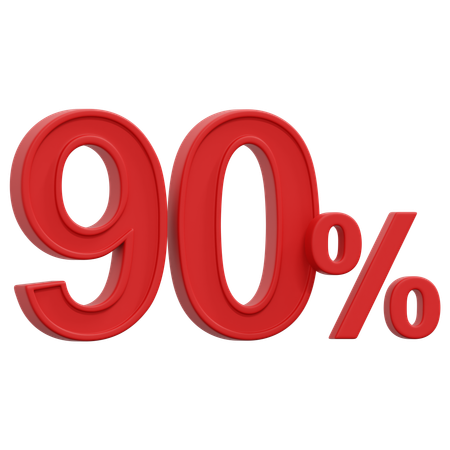 Free 90 Percent  3D Icon