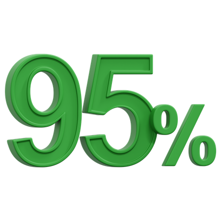 Free 95 Percent  3D Icon