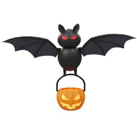 Free Abóbora e morcego  3D Icon