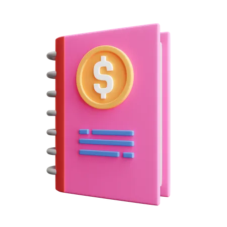 Free Accounting Book  3D Illustration