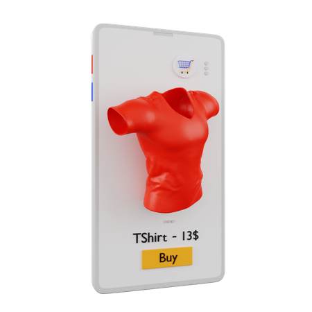 Free Achats de vêtements en ligne  3D Icon