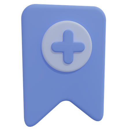 Free Add Bookmark  3D Icon