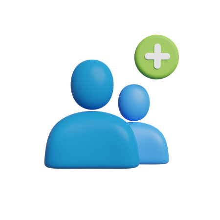 Free Add Friend  3D Icon