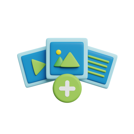 Free Add video  3D Icon
