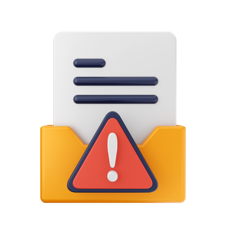 Free Advertencia de carpeta  3D Icon