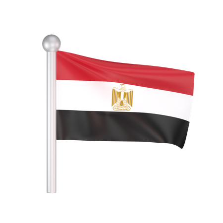 Free Ägypten Flagge  3D Icon