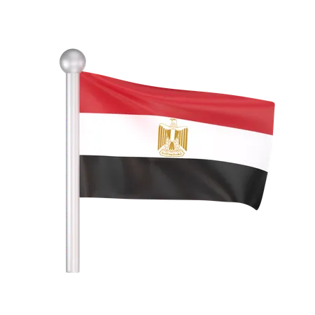 Free Ägypten Flagge  3D Icon