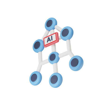 Free AIネットワーク  3D Icon