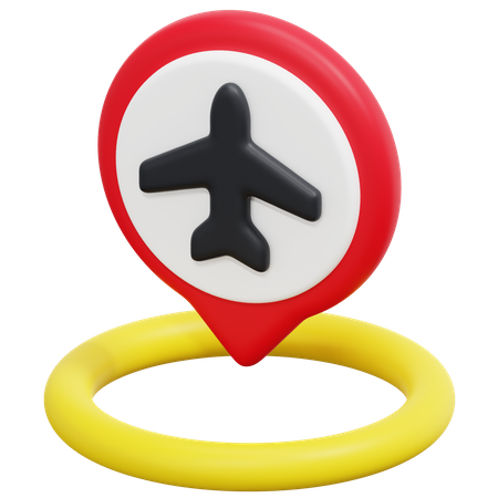 Free Airport Location  3D Icon