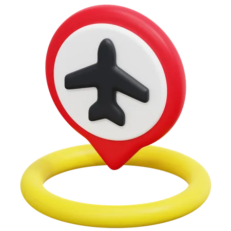 Free Airport Location  3D Icon