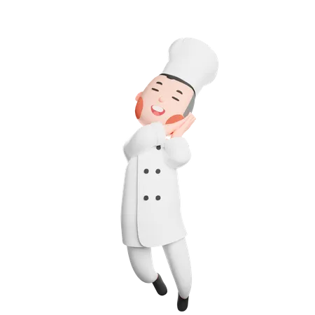 Free Alegre jovem chef  3D Illustration
