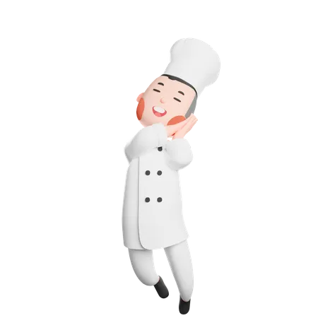 Free Chef joven alegre  3D Illustration