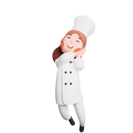 Free Chef joven alegre  3D Illustration