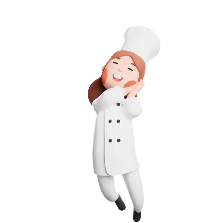 Free Chef joven alegre  3D Illustration